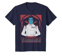 Star Wars Grand Admiral Thrawn Poster T-Shirt, Enfant, Bleu Marine, 4 Ans