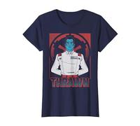 Star Wars Grand Admiral Thrawn Poster T-Shirt, Femme, Bleu Marine, L