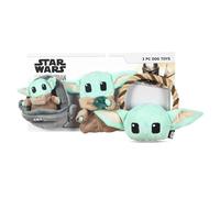 Star Wars GROGU 3-Piece Multipack Dog Toys - Cradle Plush, Flattie, Rope Ring | Small Star Wars Plush Dog Toys, Squeaky