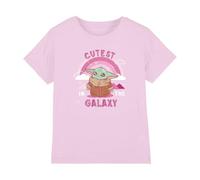 Star Wars Grogu Cutest in The Galaxy Girls T Shirt, Rose, 3-4 A