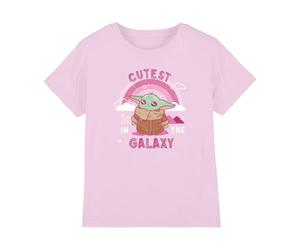 Star Wars Grogu Cutest in The Galaxy T-Shirt Enfant, Rose