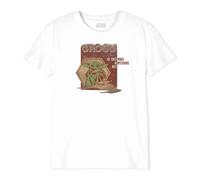 Star Wars « Grogu The Force in Ways » BOSWMANTS075 T-Shirt Garçon, Blanc, Taille 12 Ans