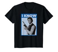 Star Wars Han Solo Iconic Unscripted I Know T-Shirt, Enfant, Noir, 12 Ans