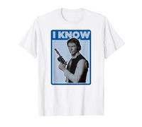 Star Wars Han Solo Iconic Unscripted I Know T-Shirt, Homme, Blanc, S