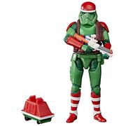 Star Wars Hasbro The Black Series, First Order Stormtrooper (Holiday Edition) et droïde Souris, Figurines des fêtes de Collection de 15 cm, Multicolore