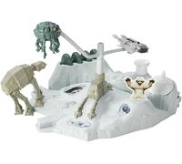 Star Wars Hot Wheels Bataille de la Base Echo - Coffret Décor Motorisé + Mini Sn