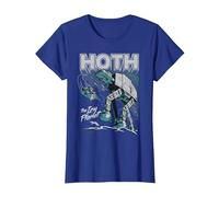Star Wars Hoth The Ice Planet Retro Comic T-Shirt, Femme, Bleu Royal, M
