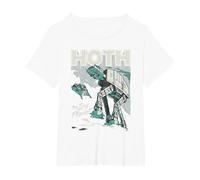 Star Wars Hoth The Ice Planet Retro Comic T-Shirt, Femme Grandes Tailles, Blanc, 1X