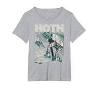 Star Wars Hoth The Ice Planet Retro Comic T-Shirt, Femme Grandes Tailles, Gris Chiné, 1X