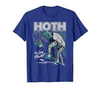 Star Wars Hoth The Ice Planet Retro Comic T-Shirt, Homme, Bleu Royal, S