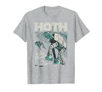 Star Wars Hoth The Ice Planet Retro Comic T-Shirt, Homme, Gris Chiné, 5XL