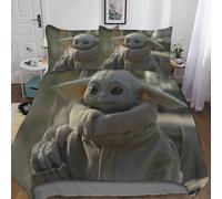Star Wars Housse De Couette D Imprim¿¿E Literie Microfibre The Mandalorian Couette Housse Avec Fermeture ¿¿ Glissi¿¿Re Liens Oreiller Honte Pour A