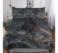 Star Wars Housse De Couette D Imprim¿¿E Literie Microfibre The Mandalorian Couette Housse Avec Fermeture ¿¿ Glissi¿¿Re Liens Oreiller Honte Pour A
