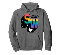 Star Wars Iconic Rainbow Retro Colors Big Chest Logo Sweat à Capuche
