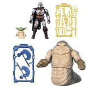 Star Wars Includes A+ Copy ActionVerse The Mandalorian and Grogu L'Union Fait la Force, Figurines Mandalorien, Grogu, Rotta Le Hutt, pour Filles et garçons, dès 4 Ans