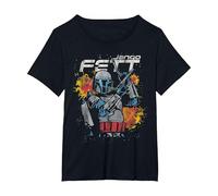 Star Wars Jango Fett Hero Blasters Mandalorian Prequel T-Shirt, Femme Grandes Tailles, Noir, 2X