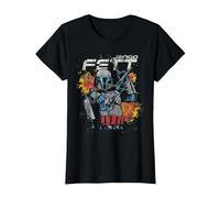 Star Wars Jango Fett Hero Blasters Mandalorian Prequel T-Shirt, Femme, Noir, M