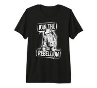 Star Wars Join The Rebellion R2-D2 Spray Paint Template Art T-Shirt Haut de Gamme