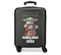 Star Wars Joumma Grogu Warrior Valise de Cabine, Noire, 38 x 55 x 20 cm, Serrure à Combinaison latérale Rigide en ABS 35L 2.5kg, 4 Roues Doubles, Bagage à Main