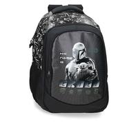 Star Wars Joumma His Name Is Grogu Sac à dos d'école à double compartiment pour ordinateur portable 15,6" Noir 34 x 46 x 21 cm PVC 32,84L