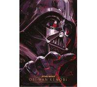 Star Wars Kenobi Vader Poster 61 x 91,5 cm + 2 barres en plastique 62 cm Noir