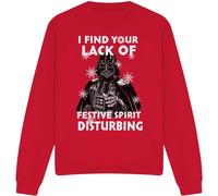 Star Wars - "Lack Of Spirit" Sweatshirt pour homme/femme unie - design de Noël TV3810 (XXL) (Rouge)