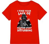 Star Wars - "Lack Of Spirit" T-shirt pour enfants - design de Noël TV3658 (152-158) (Rouge)
