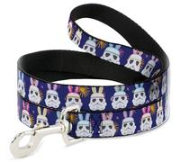 Star Wars Laisse pour chien Stormtrooper avec oreilles de lapin de Pâques Violet 1,2 m de long 3,8 cm de large