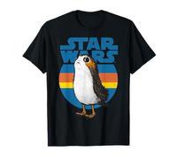 Star Wars Last Jedi Porg Retro Stripes Logo T-Shirt