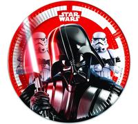 Star Wars - Logo - Assiettes de fête pack de 8 - carton, plastique SG29498 (taille unique) (Blanc/Rouge/Noir)