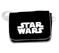 STAR WARS Sac Besace - Logo STAR WARS Blanc - Noir