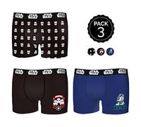 Star Wars Lot de 3 Boxers pour Enfant 35% coton/65% Polyester - Motifs variés : Choisissez Votre Taille, Multicolore (0), 8-10 Ans