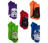 STAR WARS Lot de 5 paires de chaussettes invisibles pour homme, Couleurs assorties, 10-13
