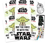 STAR WARS Lot de 8 mini cadeaux de fête - Lot de 8 packs de jeu Yoda avec mini livres de coloriage, autocollants et outils de coloriage pour fête d'anniversaire