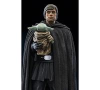 Iron Studios - Star Wars The Mandalorian - Statuette 1/10 Art Scale Luke Skywalker et Grogu 21 cm