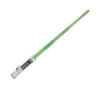 Star Wars Luke Skywalker Sabre laser électronique vert pour enfants à partir de 6 ans, avec lumières, sons et phrases et accès aux vidéos d'entraînement (E3996101)