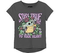 STAR WARS Mandalorian Grogu The Child T-shirt pour filles 4-16 ans, noir, 14-16