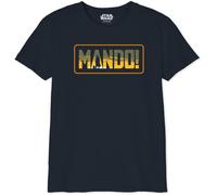 Star Wars « Mandalorian - Mando Logo » BOSWMANTS064 T-Shirt Garçon, Marine, Taille 08 Ans