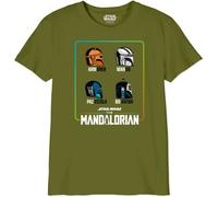 Star Wars « Mandalorian - Mando Warriors Group » BOSWMANTS069 T-Shirt Garçon, Army, Taille 08 Ans