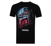 Star Wars Mandalorian pour Homme - T-Shirt avec Casque, Casque Noir, S UK