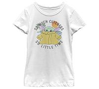 STAR WARS Mandalorian Summer Set Girls Short Sleeve Tee Shirt, White, Small