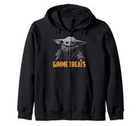 Star Wars Mandalorian The Child Gimme Treats Orange Text Sweat à Capuche