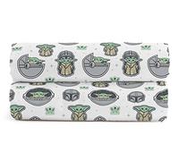 Star Wars Mandalorien La Plus Belle Prime Set de draps Housses Enfant 90x200 cm, 100% Coton, lit 1 Personne - Lot de 2 - Convient Parfaitement aux Lits de Taille 90x190 cm Jusqu’à 90x200 cm
