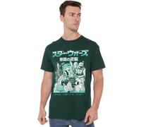 Star Wars Manga Boba Fett Bounty Hunter Unisex T Shirt, Bottle Green, Vert Bouteille, XL Mixte
