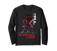 Star Wars Maul Shadow Lord Bold Cyber Text Looming Face Manche Longue