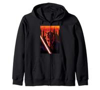 Star Wars Maul Shadow Lord Sith Lord in Front of Cityscape Sweat à Capuche