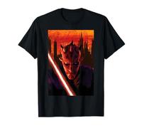 Star Wars Maul Shadow Lord Sith Lord in Front of Cityscape T-Shirt