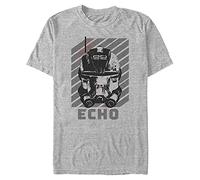 Star Wars Mens Big & Tall Bad Batch Echo T-Shirt, Athletic Heather, 3X-Large