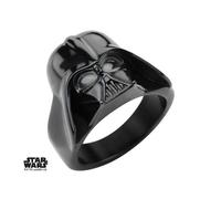 Star Wars - Men's Stainless Steel Black 3d Darth Vader Ring - Size 12