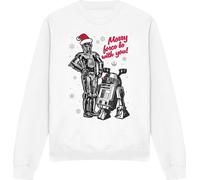 Star Wars - "Merry Christmas Droids" Sweat unie pour homme/femme TV3969 (XL) (Blanc)